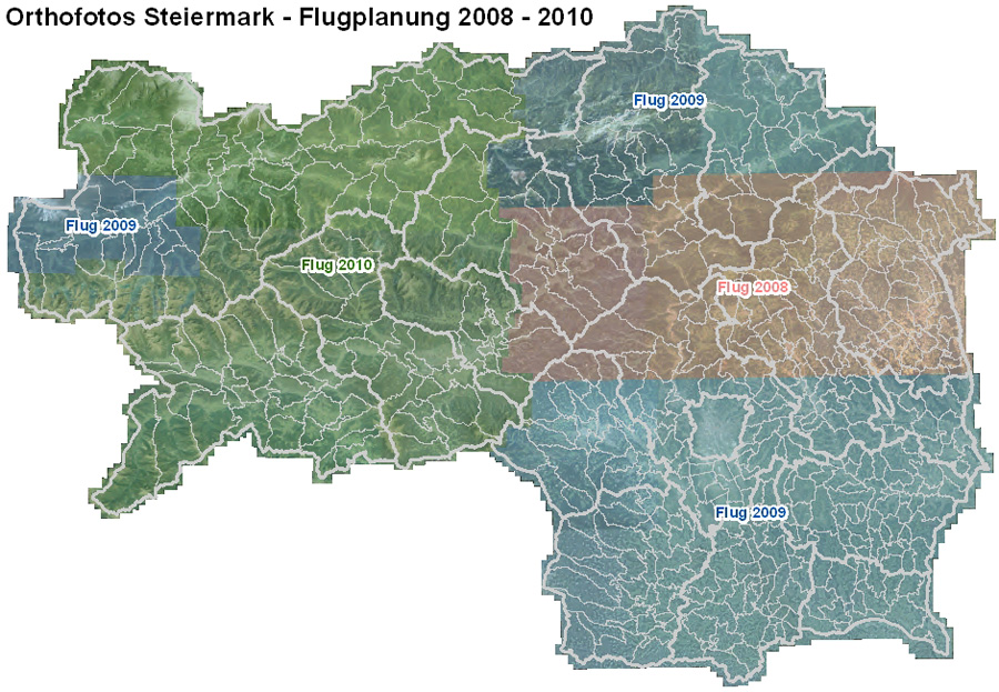 Orthofotos für die Steiermark so aktuell wie nie zuvor