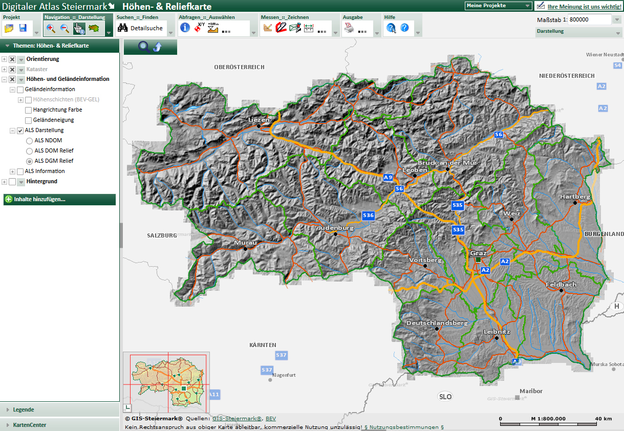 Die Steiermark ist komplett... (ALS-Daten) - Landesentwicklung - Land